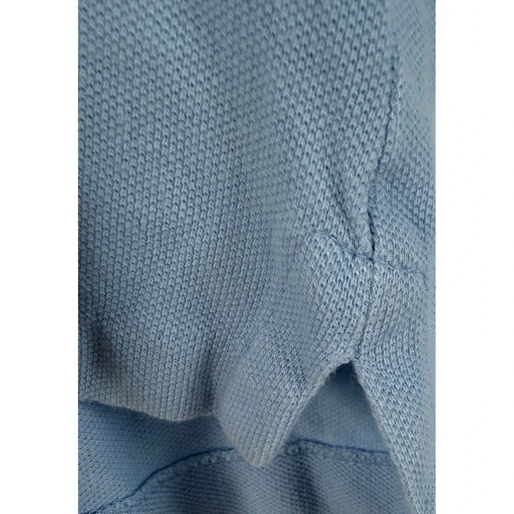 Polo Ralph Lauren Men XL Custom Slim Fit Light Blue Pique Polo Golf Shirt Cotton